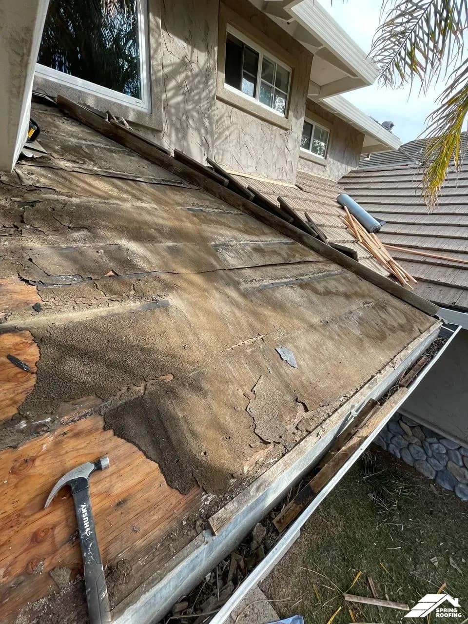 Roof Repair — Cleaning Valley and Replacing Paper