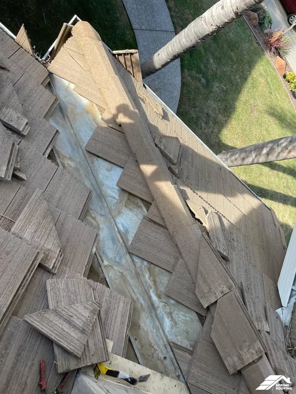 Roof Repair — Cleaning Valley and Replacing Paper (3)