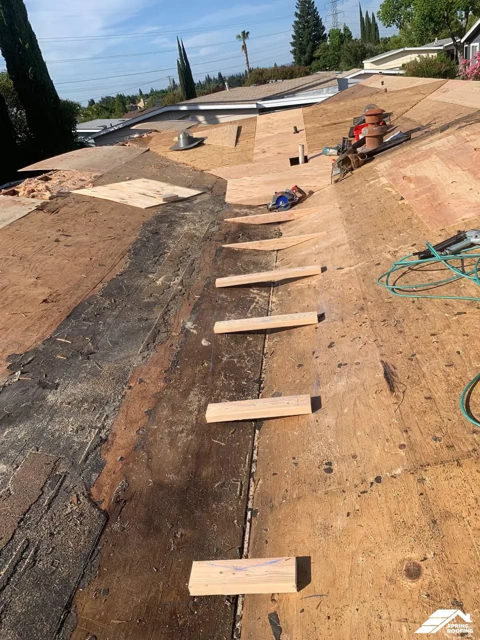 Roof Modification — Install cricket between house and garage (7)