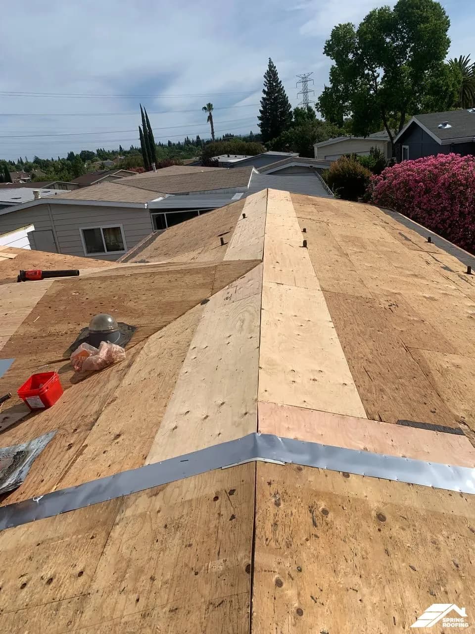 Roof Modification — Install cricket between house and garage (3)