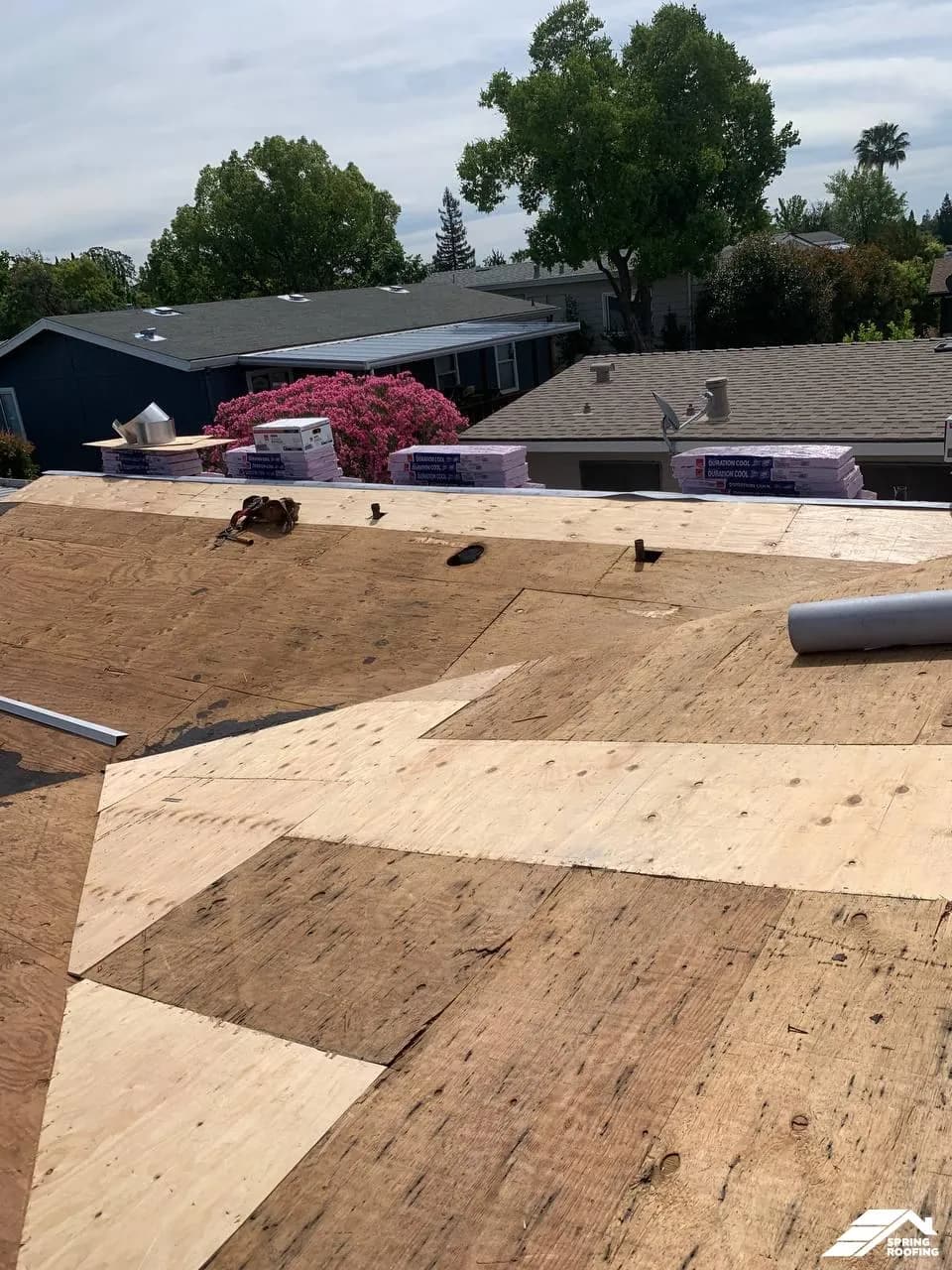 Roof Modification — Install cricket between house and garage (2)