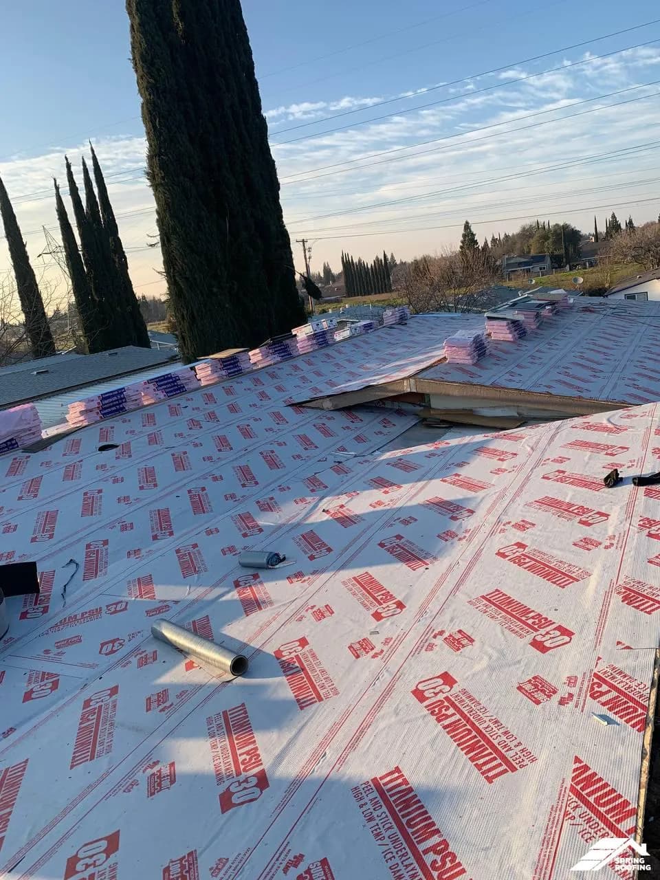 Roof Modification — Ice and Water Shield Throughout the Whole Roof